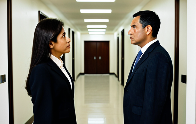 Prompt 1: A professional female housing manager in her late 30s, wearing a modest dark business suit and a light blouse, stands composedly in a well-lit, modern apartment building hallway. She is mediating a discussion between two adult residents, fully clothed in appropriate attire, who stand a respectful distance apart. The manager exhibits a calm, empathetic expression, with one hand gently raised in a gesture of listening and guidance. The background features clean architectural lines and apartment doors, hinting at community living. The image captures the essence of conflict resolution with professionalism and understanding. perfect anatomy, correct proportions, natural pose, well-formed hands, proper finger count, natural body proportions, safe for work, appropriate content, fully clothed, professional, modest, family-friendly, high-quality professional photography, realistic.**